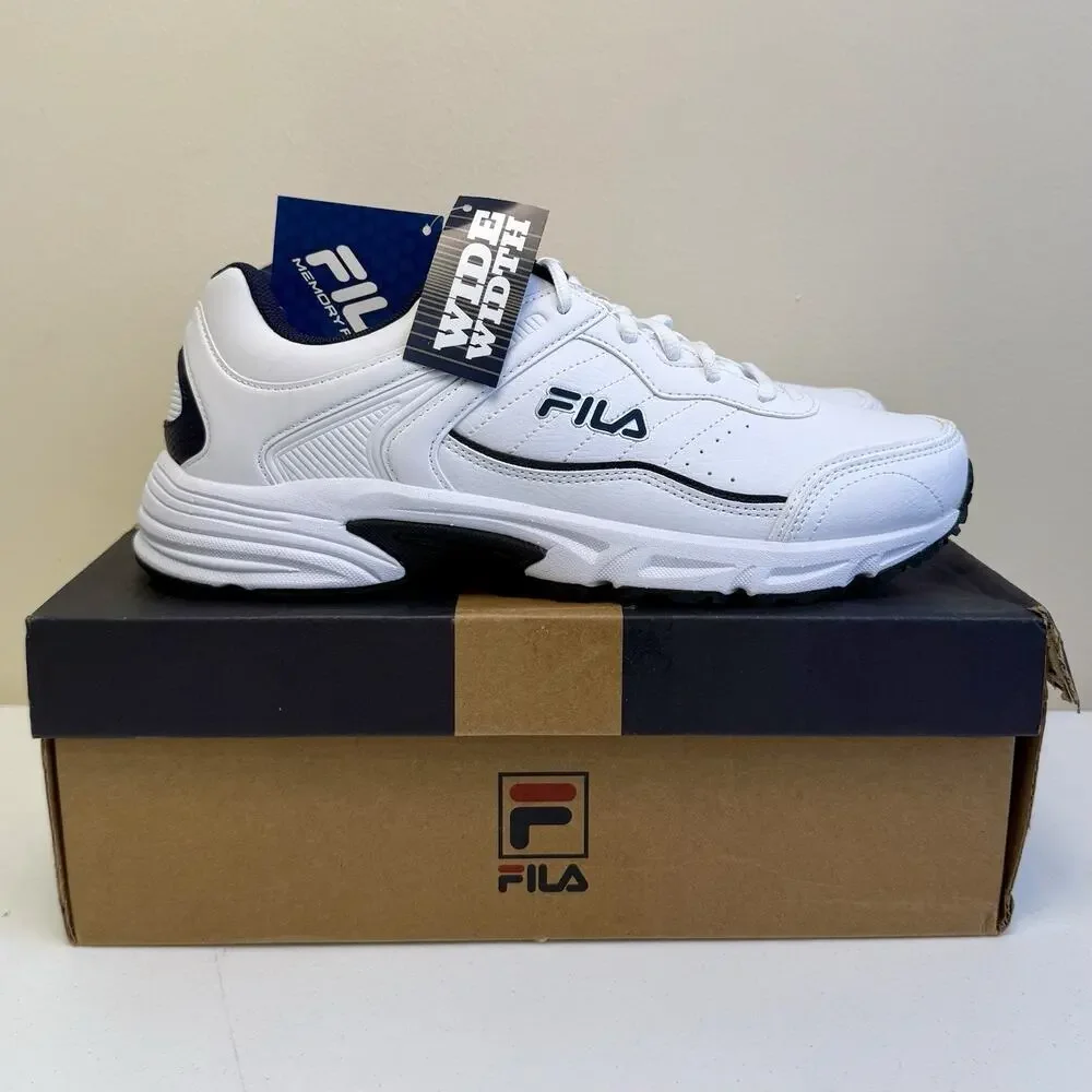 Fila Memory Sportland Walking Shoes Men’s 9 Wide 4E White New